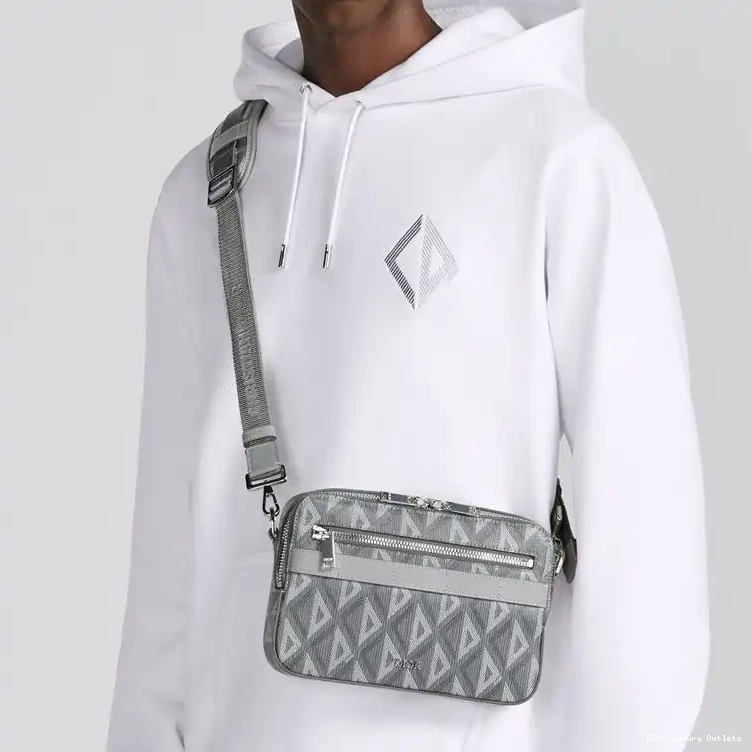 Cheap Messenger Safari Motif CD Canvas Diamond Grey Dior 0625 Luxury